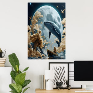 Poster A captura lunar do pescador