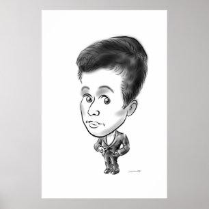 Póster A caricatura assina dentro o conselho 13b