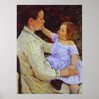 A Carícia da Criança. 1890, Mary Cassatt