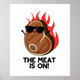 Poster A Carne Está Em Um Frio De Comida Engraçado