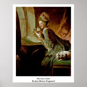Póster A carta de amor por Jean-Honore Fragonard