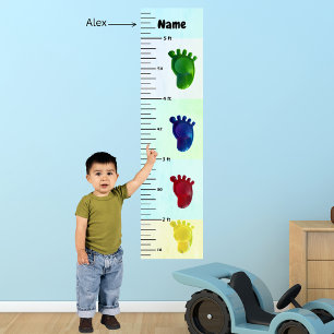 Poster A carta de crescimento Pastel colorida dos pés
