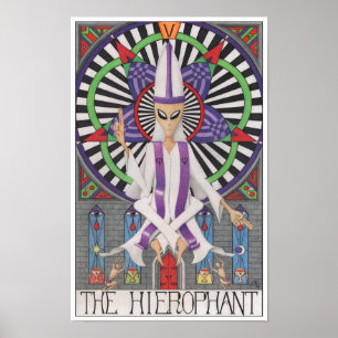 Poster A carta de tarô do Hierofante