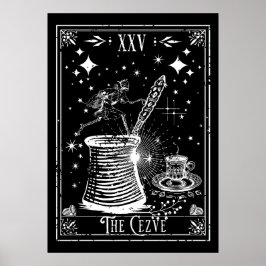 Poster A Carta de Tarot de Café Turco Cezve