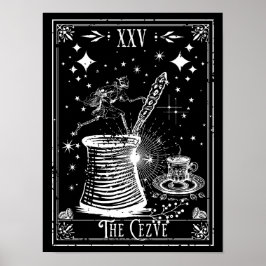 Poster A Carta de Tarot de Café Turco Cezve