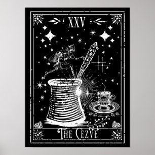Poster A Carta de Tarot de Café Turco Cezve