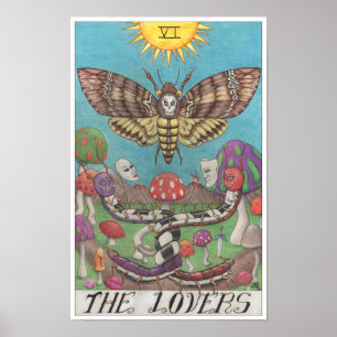 Poster A carta de tarot dos Amantes