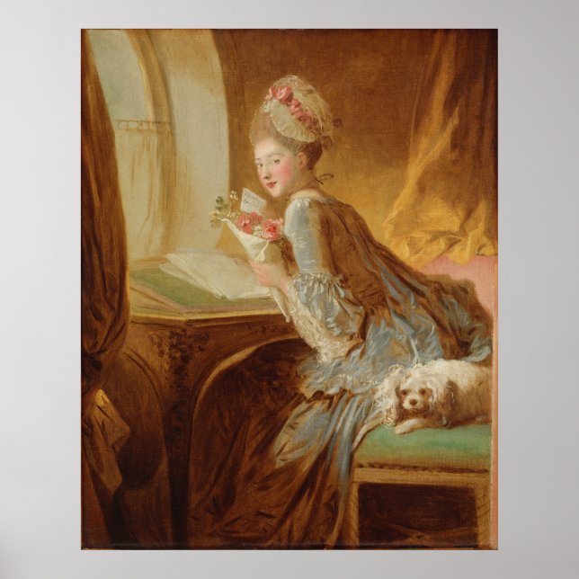 Poster A Carta do Amor - Fragonard (c.1770s) (Frente)