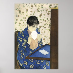 Poster A Carta por Mary Cassatt, Impressionismo Antigo