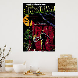 Poster A Casa Assombrada Desconhecida Quadrinhos Vintage