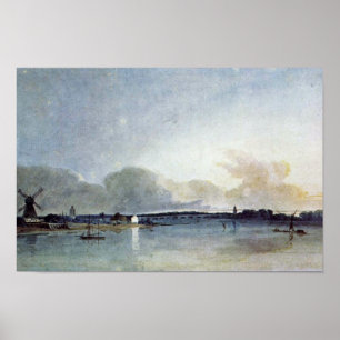 Poster A casa branca em Chelsea por Thomas Girtin