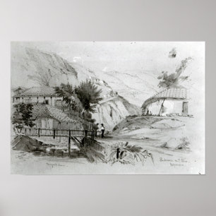 Póster A casa de Berger, Valparaiso, 1834