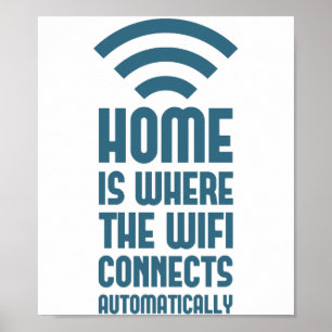 Poster A casa é o lugar onde WIFI conecta automaticament