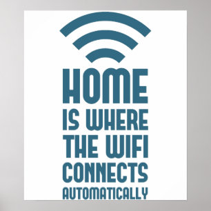 Poster A casa é o lugar onde WIFI conecta automaticament