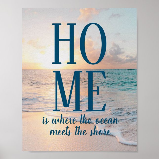 Poster A CASA é onde o oceano encontra a costa (Frente)