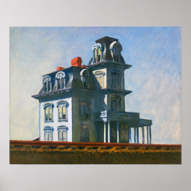 Poster A Casa junto à Ferrovia | Edward Hopper | (Frente)
