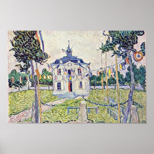 Póster A casa municipal em Auvers por Vincent van Gogh
