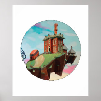 POSTER A CASA NO MAR CERULENO