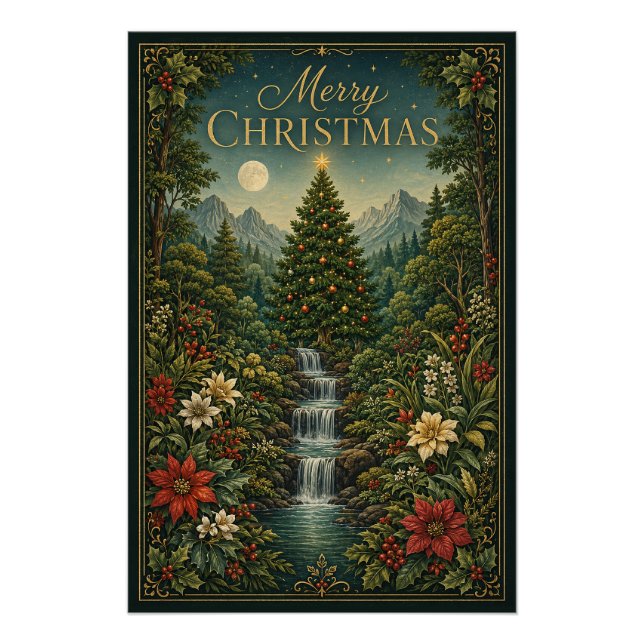 Póster A Cascata da Magia de Natal (Frente)