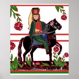 Póster A cavalaria húngara da arte popular do Hussar