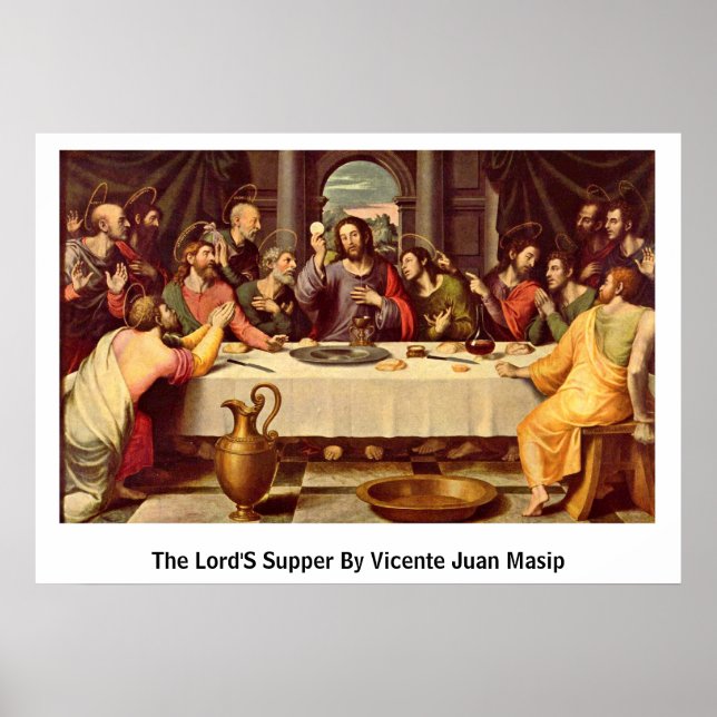 Póster A Ceia Do Senhor Por Vicente Juan Masip (Frente)