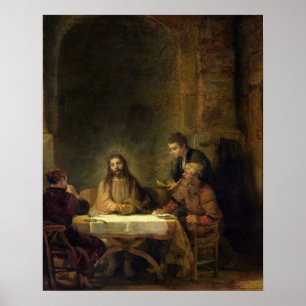 Póster A ceia em Emmaus, 1648 (óleo no painel)