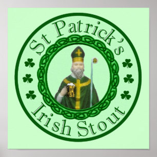 Póster A cerveja de malte irlandesa de St Patrick