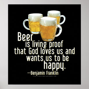 Poster A cerveja é prova (Franklin)