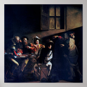 Poster A chamada do Santo Matthew, Caravaggio