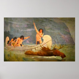 Poster A Chase Moose George de Forest Brush 1888