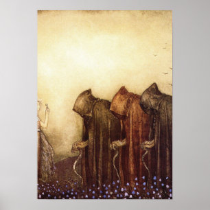 Poster “A Chave Dourada” John Bauer Aquarela