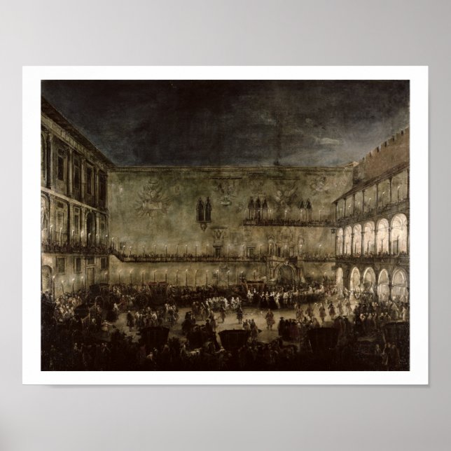 Póster A chegada da princesa Amelia da Saxónia, num carro (Frente)