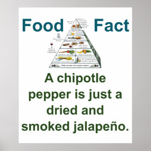 Poster A Chipotle Pepper - Food Fact
