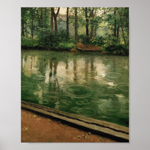 Poster A chuva de Yerres Gustave Caillebotte