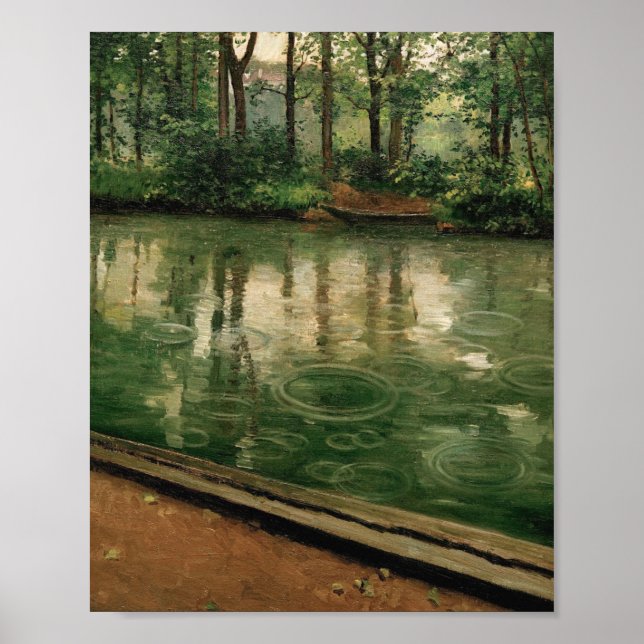 Poster A Chuva de Yerres Gustave Caillebotte (Frente)