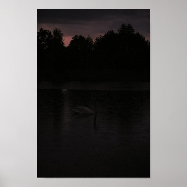 Poster A Chuva do Lago Sunset suga a paisagem natural (Frente)