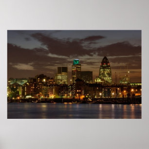 Póster A cidade de Londres na noite