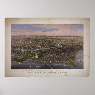 Póster A Cidade de Washington D.C. em 1880