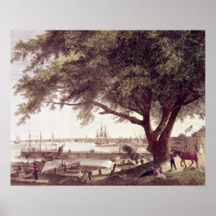 Póster A cidade e o porto de Philadelphfia, de