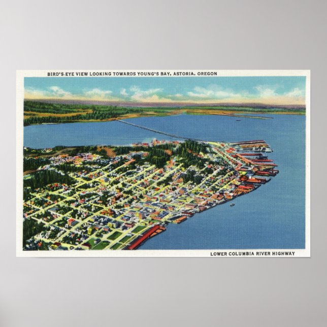 Póster A cidade olhando para a Baía de Young (Frente)