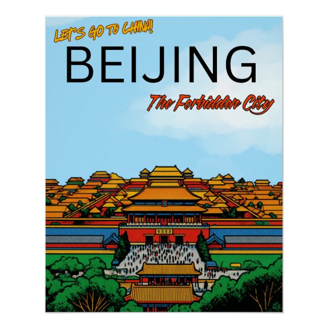 Póster A Cidade Proibida Beijing China viagem  (Frente)