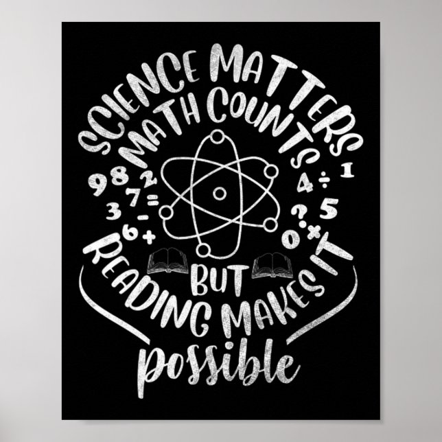 Poster A Ciência É Matemática Mas A Leitura A Torna Possí (Frente)