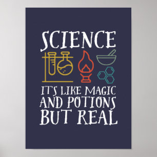 Poster A ciência gosta da mágica e do cientista do nerd