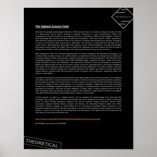 Poster A Ciência Mais Alta (Frente)