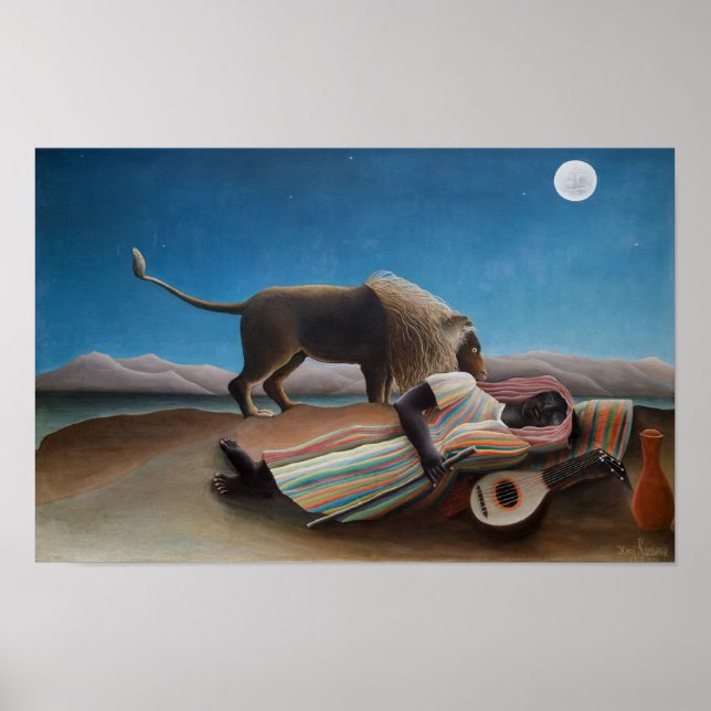 Poster A Cigana Adormecida | Henri Rousseau | (Frente)