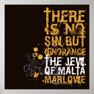 Poster A Citação Da Ignorância Do Judeu De Malta