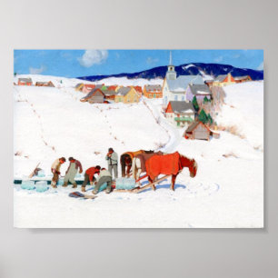 Poster A Colheita De Gelo 1935, Clarence Gagnon