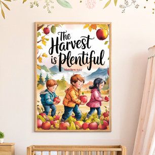 Poster A colheita é abundante Arte Cristã de Ensino