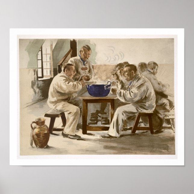 Poster A comer sopa nos Barracks, de 'L'Estampe Moder (Frente)