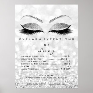 Poster A composição de prata cinzenta do brilho Eyes a